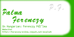 palma ferenczy business card